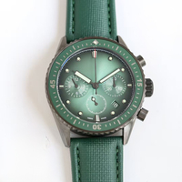 Montre pour homme professionnelle automatique mécanique avec chronographe Flyback personnalisé, squelette, boîtier en or rose et cadran bleu, design époustouflant