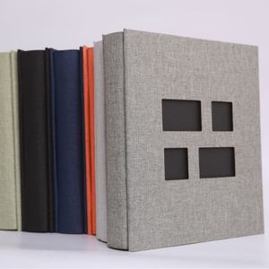 <span class=keywords><strong>Album</strong></span> <span class=keywords><strong>photo</strong></span> auto-adhésif en lin de grande capacité avec fenêtre pour la photographie en studio de bricolage - Product Image 1