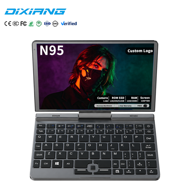 Wholesale Factory 8-Inch 2-in-1 Intel N95 Convertible Laptop 10-Point Touch Screen 12GB DDR5 RAM 512GB Windows 11 for Business
