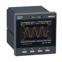 CET IMeter 6 Moniteur de qualité de l'énergie triphasé classe 0.2S avec écran LCD couleur industriel et Ethernet pour application BACnet/IP