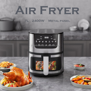 Freidora de Aire Digital de Acero Inoxidable de 7L con Pantalla Táctil y Ventana de Visualización HD, Horno Multifunción Inteligente de 2400W para Cocinar en Familia - Product Image 4