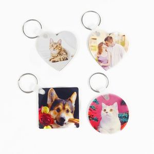<b>Personalized</b> Custom Promotion DIY Printing Blanks Key Chains MDF Car Keyrings Sublimation Double-sided <b>Keychains</b> - Product Image 1