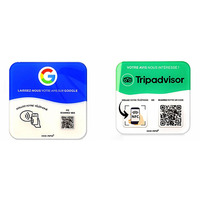Impression personnalisée NFC Google Review card RFID Epoxy 13.56MHz NFC Google Commentaire Plaques d'examen