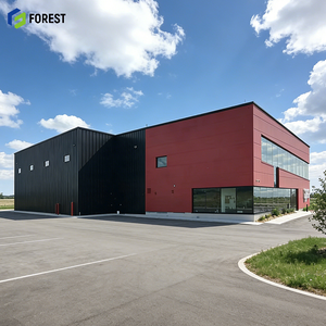 อาคารซูเปอร์มาร์เก็ตโครงสร้างเหล็กสำเร็จรูป ทนทานต่อสภาพอากาศ กันไฟ ใช้วัสดุหินร็อควูล ปรับแต่งได้ ยั่งยืน - Product Image 1