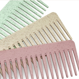 Brosse à cheveux en paille de blé et silicone avec peigne démêlant à dents larges, logo personnalisé, brosse à shampooing massante <span class=keywords><strong>pour</strong></span> le cuir chevelu, <span class=keywords><strong>pour</strong></span> cheveux humides, secs et bouclés - Product Image 3
