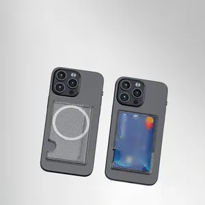 Hot Selling Hoge Kwaliteit Mobiele Telefoon Case Voor Portemonnee Met Magnetische Kaartsleuf Voor Iphone Case Transparante Kaarthouder