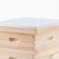 Ruche d'abeilles en bois à 3 couches 2 profondeurs et 1 super boîte Ruche de Langstroth polie à 10 cadres avec cadre et fond de teint