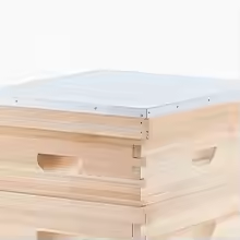 Colmena de abejas de madera de 3 capas <span class=keywords><strong>2</strong></span> Deep y <span class=keywords><strong>1</strong></span> Super Box 10 Frame Colmena <span class=keywords><strong>Langstroth</strong></span> pulida con marco y base - Product Image 2
