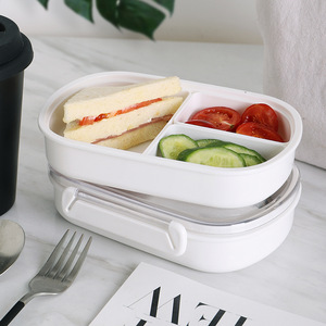 Lunch Boxes Bento <b>Containers</b> 1-3L Microwave Safe <b>Food</b> Grade <b>Plastic</b> With Lid For Students Office Workers - Product Image 3