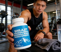 Mélange de Shilajit, Ashwagandha, Rhodiola Rosea et Panax Ginseng |   60 capsules végétales |   Complément alimentaire bien-être quotidien