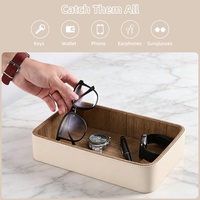 Organisateur de rangement multifonctionnel pliable en cuir PU personnalisé pour montres, bijoux, outils - Salle de bain, salon