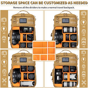 Mochila de fotografía resistente OEM de fábrica personalizada, mochila impermeable para cámara profesional, mochila táctica para exteriores - Product Image 2