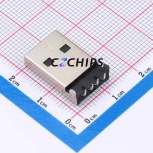 XBDM-9101-017 USB Connector Through hole Component (THT) Connector Type-A USB 2.0 Male 4P - Product Image 2