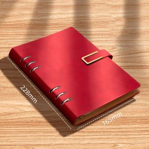 Loose-<b>leaf</b> Detachable Business Meeting Notebook Customise Logo A5 Pu Leather Printing Notebook - Product Image 4