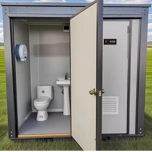 Public Low Cost <b>Cheap</b> China Portable Midcentury Modern Steel Structure Fireproof Assembled Office Outdoor Camping Bathroom - Product Image 5