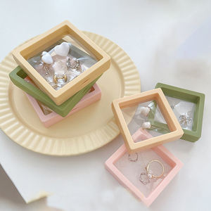 Boîte de rangement pour bijoux Boîte à <span class=keywords><strong>suspension</strong></span> en film PE Affichage transparent Bague Collier Boucles d'oreilles Emballage de couleur Boîte cadeau pour bijoux - Product Image 1