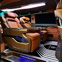 Kit intérieur de luxe Maybach Vito V-Class W447 avec miroir rayé, écran tactile au sol, sièges aérodynamiques, canapé-lit, toit étoilé d'usine