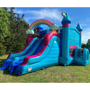 Noleggio del partito gonfiabile <span class=keywords><strong>casa</strong></span> di rimbalzo Combo scivolo arcobaleno castello gonfiabile buttafuori castelli di salto con scivolo per la <span class=keywords><strong>vendita</strong></span> - Product Image 1