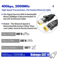 Câble Ethernet professionnel Cat8 et Cat7 pour appareils électroniques pour serveurs WiFi TV TV Box Modems d'imprimante PC portable PS3 PS4