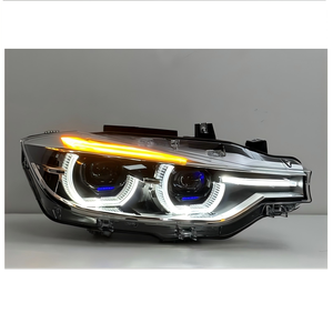 Lentes de Ensamblaje LED para Faros Delanteros <span class=keywords><strong>BMW</strong></span> Serie <span class=keywords><strong>3</strong></span> F30 y F35 2013-2018, Luces de Circulación Diurna Amarillas y Blancas - Product Image 5