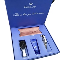 Boîte cadeau magnétique de luxe avec logo personnalisé et insert en carton floqué pour kit de coiffure, emballage cosmétique