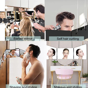 Espejo Tríptico de 360 Grados para Auto-Corte de Cabello, Espejo de 3 Vías para Hombres, para Peinar, Afeitar y Cuidado Personal, Espejo para la Parte Posterior de la Cabeza, Herramienta de Barbería - Product Image 4