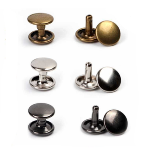 Grossiste en quincaillerie pour sacs en cuir, rivets à tête plate, clous sans nickel argentés, rivets en laiton à double capuchon, sacs à main en cuir - Product Image 1