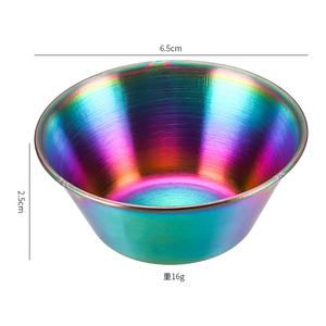 Portion sûre commerciale trempage ramequins tasses à sauce en acier inoxydable poli accessoires de cuisine individuels écologiques en métal - Product Image 6