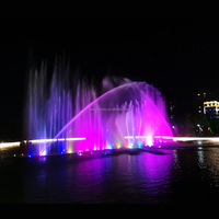 Offre Spéciale DEWY piscine extérieure eau danse fontaine musique LED lumières Laser spectacle décoration pour jardin Patio cour
