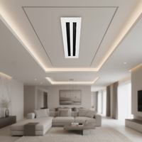 Diffuseur d'air linéaire carré en alliage d'aluminium moderne pour plafond