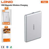 LDNIO PQ32 Power Bank Magnetik Ringan 15W Nirkabel 5000mAh Baterai Berdensitas Tinggi Disetujui untuk Penerbangan Pengisi Daya Portabel