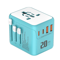 Adaptateur de voyage universel, adaptateur secteur international tout-en-un avec charge rapide GaN