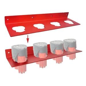Milwaukee M12 Battery Holder Metal <b>Wall</b> Mount 4 Slots <b>Garage</b> Tool <b>Storage</b> - Product Image 5