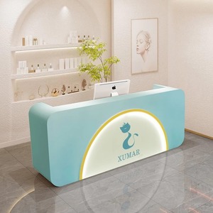 Wholesale Small Multi-<strong>Color</strong> Reception <strong>Counter</strong> Lovely Nail Salon Reception Desk - Product Image 4