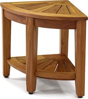 Combo home Ecke Teakholz Dusch bank Hocker mit Regal-Bambus Spa Badezimmer Dekor-Holz Sitzbank
