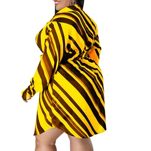 Vente en gros sac à manches courtes personnalisé fesse robe ample été nouveau, portrait grosse dame étui jupe femmes robes à col en V/