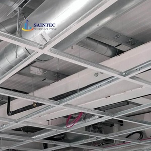 Plafond en grille métallique décorative ignifuge et antirouille en acier galvanisé certifié ISO9001 Saintec au design moderne, suspension en T - Product Image 5
