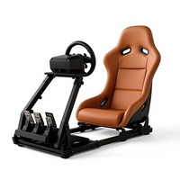 Siège EDDYSTAR en PU noir universel pour simulateur de course en fibre de carbone, siège de jeu et de bureau, imperméable, utilisation hors route uniquement