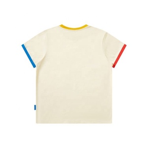 T-shirts d'été Oversize Customized Label Men Heavyweight 240g Cotton T Shirt Colorful Cuff Plain T Shirt - Product Image 2