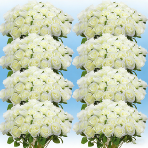 ดอกกุหลาบประดิษฐ์ ผ้าไหมสี<span class=keywords><strong>ง</strong></span>าช้า<span class=keywords><strong>ง</strong></span> ช่อ 24 ดอก สำหรับตกแต่ง<span class=keywords><strong>ง</strong></span>านแต่ง<span class=keywords><strong>ง</strong></span>าน สีขาวอมเทา จำนวนมาก - Product Image 2