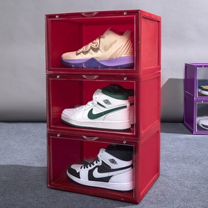 Scatola Porta <span class=keywords><strong>Scarpe</strong></span> Trasparente con Apertura Frontale, Contenitore in Acrilico Magnetico Impilabile per Sneaker, Personalizzabile - Product Image 5