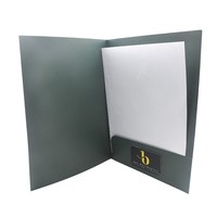 Carpeta de Presentación Profesional Negra Tamaño A4/A5, Papel de Lujo con Detalles Metálicos, Impresión UV, Promoción Empresarial, OEM, Anual
