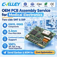 PCBA Monitor Pasien Portabel untuk Perawatan di Rumah, Perakitan PCB Medis Ringkas dengan Konektor Gold Finger, Pabrik OEM SMT