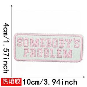 New Embroidered Iron on Fresh Color Howdy Somebody 's Problem Mama Word Patch for Clothing <b>Hat</b> <b>Bag</b> Decoration - Product Image 5