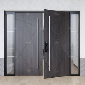 UK High Standard Solid Wood Main Entrance Double <strong>Door</strong> Latest Design Main Double <strong>Door</strong> Double <strong>Leaf</strong> Walnut <strong>Timber</strong> <strong>Door</strong> - Product Image 5