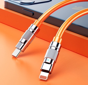 Vente en gros 1m 2m silicone souple <span class=keywords><strong>Type</strong></span> <span class=keywords><strong>usb</strong></span> <span class=keywords><strong>c</strong></span> mâle vers <span class=keywords><strong>usb</strong></span> <span class=keywords><strong>c</strong></span> <span class=keywords><strong>c</strong></span>âble mâle avec indicateur LED connecteur en alliage de Zinc 60W 480Mbps - Product Image 6