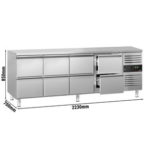 ตู้แช่เย็น GGM Gastro รุ่น ECO - 2230x700 มม. - 8 ลิ้นชัก - Product Image 2