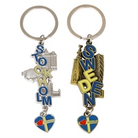 Porte-clés 3D en alliage de zinc promotionnel de conception libre personnalisé Souvenir de porte-clés de bâtiments d'attraction touristique célèbre