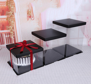 White Cardboard Paper Foldable Food Grade <strong>Balloon</strong> Cake <strong>Boxes</strong> with Window Cake Packaging Food &amp; Beverage Packaging Paper - Product Image 3