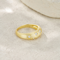 Anneaux en argent sterling S925 pour fête de remise de diplôme, bijoux en moissanite, anneaux de fiançailles pour femme, forme d'étoile, mariage, anneau brillant